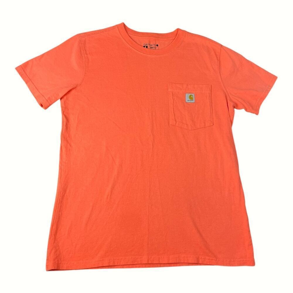 Carhartt Women’s K87 Coral Loose Fit Medium 100% cotton Pocket T-Shirt